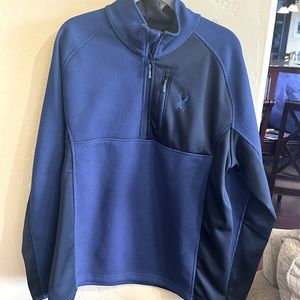 Spider rich blue quarter zip sweater